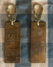 Vintage Brass Opera Ticket Keychain Souvenir MET And Covent Garden Lot Of 2 picture