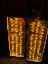 2 Boxes Vintage Christmas Creations 44 Miniature Star Tree Lights NOS Gold Amber picture