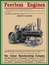 1912 Geiser PEERLEASS Steam Traction Engine Waynesboro PA NEW Metal Sign: 12x16