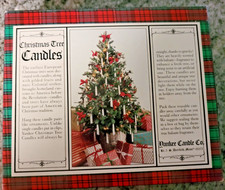 Vintage Yankee Candle Christmas Tree Candles Red White 4.5