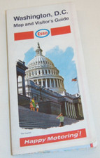 1969 ESSO Washington DC Map & Visitor's Guide Travel Road Map picture