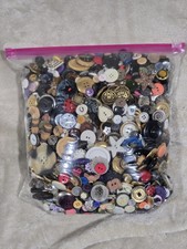 Huge Bulk Lot Vintage & Modern Sewing Buttons 5 lb Crafting Novelty Metal Resin picture
