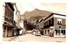 Ketchikan AK Alaska Street View, Thetare RPPC Photo Postcard COPY picture