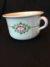 Antique Victorian Transferware Chamber Pot,Church Gresley,England, Stoneware,Old picture