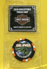 2019 Harley Davidson Wide Print Poker Chip Orlando HD in Forida  Series 5 picture