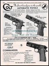 1953 COLT Government .45, Supoer .38 Auto, Combat Commander Pistol PRINT AD picture