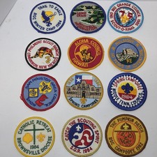 Vintage 1980s BSA Boy Scout Patch Lot 12 Texas Philmont Hawaii Camporee picture