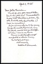 Madeline Sherwood - Actress - Written Letter - Signed / Autograph picture
