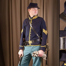 Handmade Civil War Union Army Wool Coat Reenactment Cavalry Jacket picture