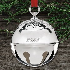 New 2026 Reed & Barton Holly Bell Silverplate Ornament NIB picture