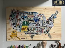 Homemade License Plate Map of United States.All 50 states picture