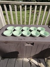 Vintage Dallas Texas Ware Set Of 10 Bowls B-81 MintJade Green 5-3/4 Melamine USA picture