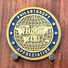 CFC Combined Federal Campaign Philanthropy Globe Challenge Coin  W#26 picture