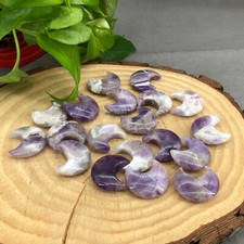 10pc Natural dreamy amethyst Quartz carved moon crystal reiki healing random picture
