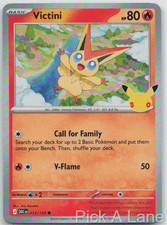 Victini 013/128 Common ME: 30th Celebration Pokemon Holo Near Mint picture
