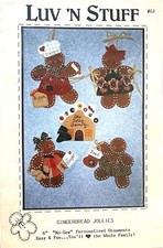 1990's Luv 'n Stuff Gingerbread Jollies Pattern UNCUT picture