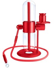 Premium Aluminum & Glass 360 Degree Gravity Hookah - Unbranded Red picture