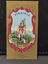1886 KINNEY N224, #284, SERIES-C, VIRGINIA STATE SEAL picture