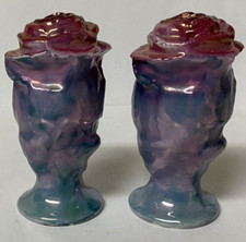 Vintage P.A.L.T. Checko-Slovakia Rose Salt & Pepper Shakers picture