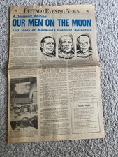 Vintage June 21, 1969 Buffalo Evening Newspaper: Our Men On the Moon picture