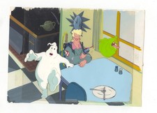 Real Ghostbusters Original Production Cel Egon Slimer Ghost Hand Painted Backgro picture