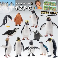 Toymany 12-pcs Penguin Animal Figurine Collectible Hand-painted  Toy Set picture