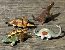 VTG T-Rex Brontosaurus Stegosaurus Triceratops Dinosaur Figurine Bone China Set picture