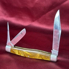 Antique OVB HSB Pocket Knife Celluloid Waterfall Cattle Whittler 1984-1920s picture
