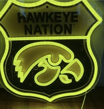IOWA HAWKEYE Nation University Football  Basketball Neon LED Sign Light USB picture