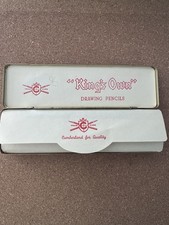 6 Vintage Cumberland King's Own 4H Artist Drawing Pencils In Tin England -NOS picture