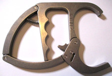 VINTAGE HEINKEL GERMAN POLICE NIPPER COME - ALONG MECHANICAL RESTRAINT HANDCUFF picture