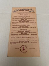 Vintage 1950's The Toll House Restaurant Dessert Menu Whitman Massachusetts picture