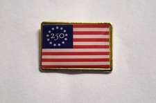 Betsy Ross Style Flag 250th Anniversary Lapel Pin - Hat Pin - USA - Patriot picture