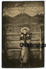 Cowboy Adorable Boy Western Gun 1900 Wild West Cattlemen Child Texan  picture