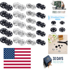 24 Sets Large Snaps for Sewing, 2 Sizes Large Sew-On Snap Buttons 25mm/15mm picture