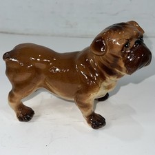 Vintage Bulldog Dog Figurine Ceramic Porcelain Made In Japan picture