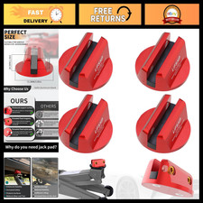 4Pcs Universal Magnetic Jack Pad, Aluminum Grooved Pinch Weld Lift Tool - Red picture
