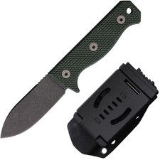 Maratac Compact R4A Slim Fixed Knife 3″ D2 Tool Steel Blade Green Micarta Handle picture