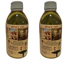 2 Bottles Holy Anointing Oil certified blessed in Holy Sepulchre Church 300ml picture