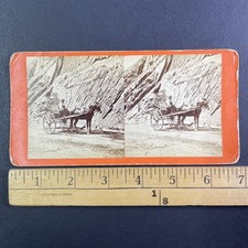Horse Carriage Stereoview L.P. Vallee Quebec City Canada Calèche 1870s picture