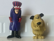 Hanna-Barbera Wacky Races Dick Dastardly & Muttley Rare PVC Figures 2 Pack Used picture