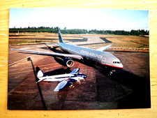United Airlines Boeing 777 + United Airlines Boeing 247 Postcard picture