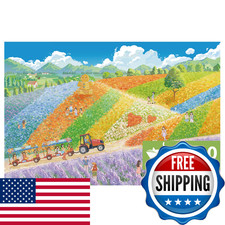 MOMIBOOK 1000 Piece Puzzle for Adults Jigsaw Puzzles of Furano Flower Field, Pai picture