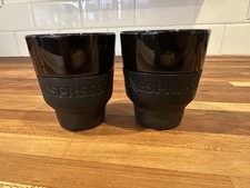 NESPRESSO MICHELS TOUCH  CERAMIC/SILICONE HANDMADE SET OF TWO COFFEE CUPS, 2.5