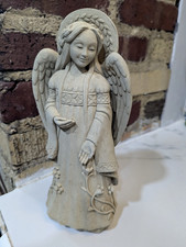 Vintage George Carruth Standing Stoneware Angel Figure Sculpture picture