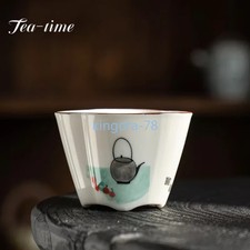 60ml Underglaze Hand-painted Teapot Ceramic Teacup White Porcelain Cup picture