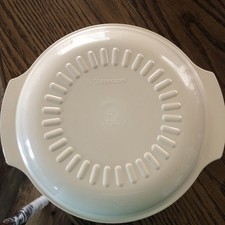 Vintage Tupperware 2pc Beige Cooker 2194a-2 Good Condition picture