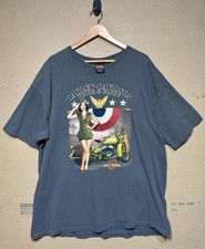 Harley Davidson Space Coast Cocoa Beach FL Pride Glory Pin Up T-Shirt 2XL picture
