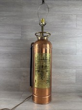 Antique Vintage Empire Elmira NY Copper Fire Extinguisher Custom Lamp READ picture