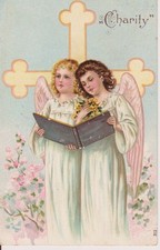 German Embossed Postcard - Charity - #312 - Posted 1908 picture